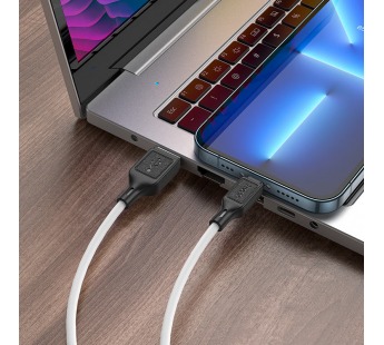 Кабель USB - Apple lightning HOCO X90 (2.4А, 100см) белый#2034216