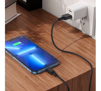 Кабель USB - Apple Lightning HOCO X90 "Cool silicone" (2.4А, 100см) черный#2034212