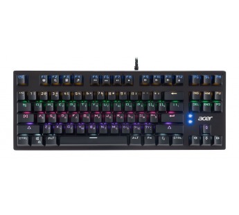 Клавиатура Acer OKW126 механическая черный USB for gamer LED [14.04], шт#1864165