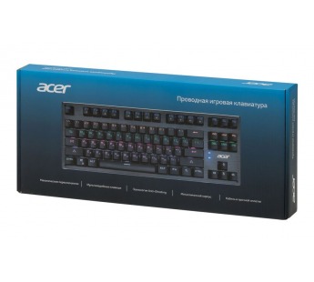 Клавиатура Acer OKW126 механическая черный USB for gamer LED [14.04], шт#1864173