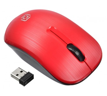 Мышь Оклик 525MW черный/красный оптическая (1000dpi) беспроводная USB для ноутбука (3but) [14.04], шт#1864183