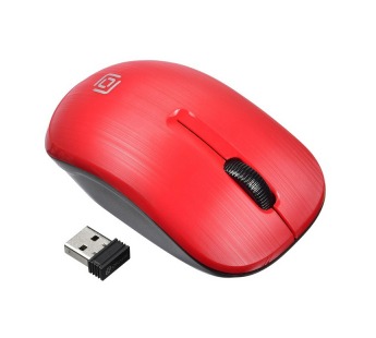 Мышь Оклик 525MW черный/красный оптическая (1000dpi) беспроводная USB для ноутбука (3but) [14.04], шт#2132215
