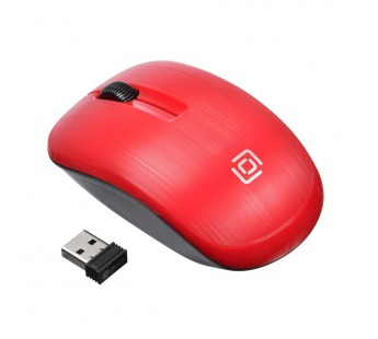 Мышь Оклик 525MW черный/красный оптическая (1000dpi) беспроводная USB для ноутбука (3but) [14.04], шт#2132217