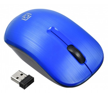 Мышь Оклик 525MW черный/синий оптическая (1000dpi) беспроводная USB для ноутбука (3but) [14.04], шт#1864180