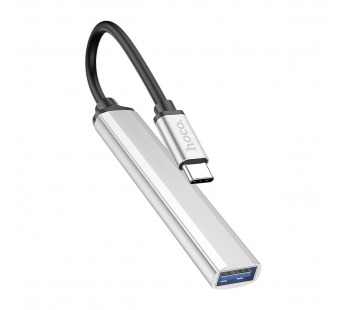 Хаб Type-C - USB Hoco HB26 4USB, 13см (silver) (206206)#1877019