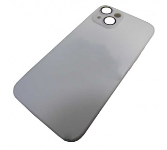 Чехол силикон-пластик iPhone 14 стеклянный матовый с логотипом белый#1922139