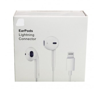 Наушники EarPods Lightning, hi-copy с микрофоном, цвет белый#1865773