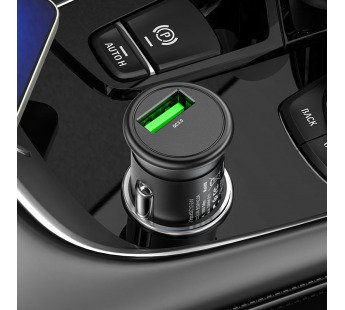 Адаптер автомобильный HOCO Z43 QC 3.0 (черный)#1866445