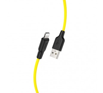 Кабель USB HOCO (X21) Plus для iPhone Lightning 8 pin (1м) (черно/желтый)#1867615