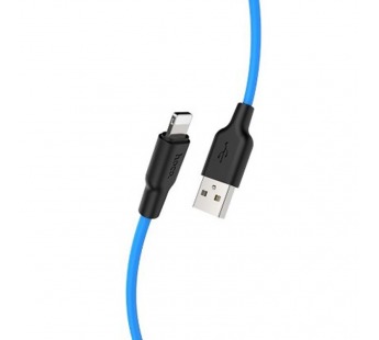 Кабель USB HOCO (X21) Plus для iPhone Lightning 8 pin (1м) (черно/синий)#1875742