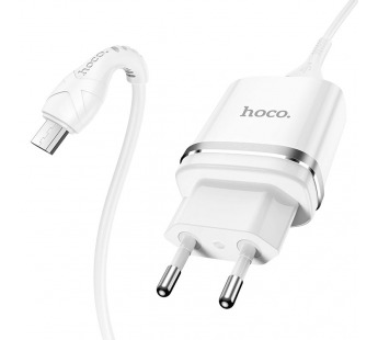 Адаптер Сетевой Hoco N1 + кабель Micro USB белый#1867489