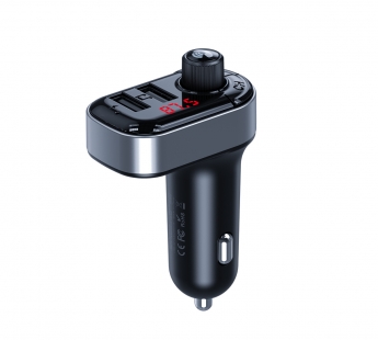 Автомобильный FM-трансмиттер XO-BCC10 bluetooth, 2.4А USB, цвет черный#1868996