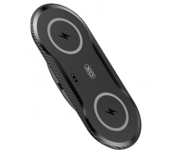 Беспроводное зарядное устройство XO WX025, 2в1(Phone+Phone/AirPods) цвет черный#1868410