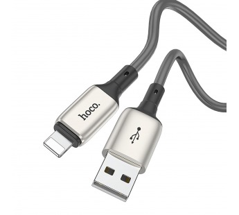 Кабель USB - Apple lightning Hoco X66 100см 2,4A (gray) (215754)#1870999