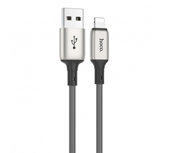 Кабель USB - Apple lightning Hoco X66 100см 2,4A (gray) (215754)#1870998