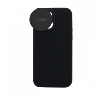 Чехол Silicone Case NEW без лого для Apple iPhone 12/6.1 (защита камеры) (018) черный#1871454