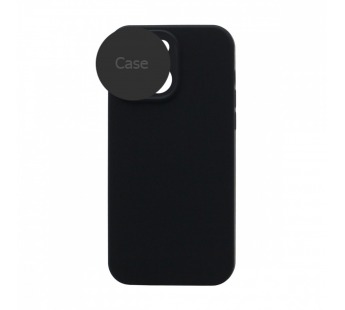 Чехол-накладка Silicone Case NEW без лого для Apple iPhone 14/6.1 (защита камеры) (018) черный#1871447