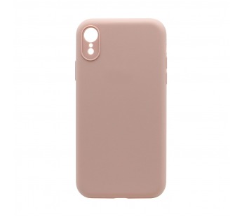 Чехол Silicone Case NEW без лого для Apple iPhone XR (защита камеры) (019) розовый#1975216