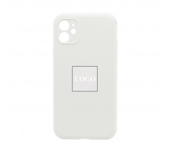 Чехол-накладка Silicone Case NEW с лого для Apple iPhone 11/6.1 (защита камеры) (009) белый#1986676