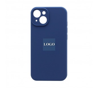 Чехол-накладка Silicone Case NEW с лого для Apple iPhone 14/6.1 (защита камеры) (020) синий#1939587