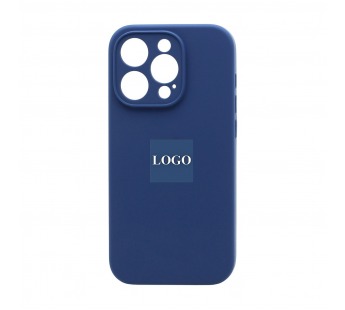 Чехол-накладка Silicone Case NEW с лого для Apple iPhone 14pro/6.1 (защита камеры) (020) синий#1939602