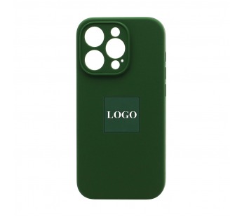 Чехол-накладка Silicone Case NEW с лого для Apple iPhone 14pro/6.1 (защита камеры) (061) зеленый#1939608
