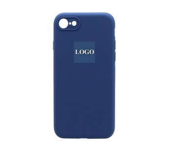 Чехол-накладка Silicone Case NEW с лого для Apple iPhone 7/8/SE 2020 (защита камеры) (020) синий#1939616