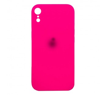 Чехол Silicone Case NEW с лого для Apple iPhone XR (защита камеры) (062) розовый#1896537