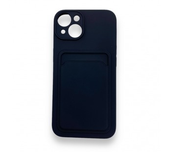 Чехол iPhone 14 силикон Card Case с Карманом для карты Черный#1872108