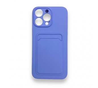 Чехол iPhone 14 Pro силикон Card Case с Карманом для карты Светло-Фиолетовый#1872103
