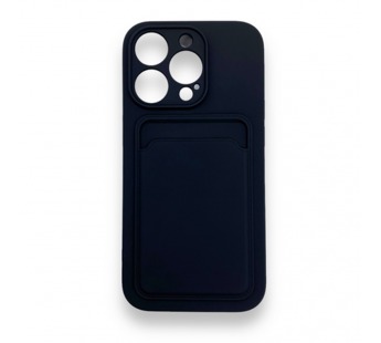 Чехол iPhone 14 Pro силикон Card Case с Карманом для карты Черный#1872100