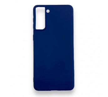 Чехол Samsung S21 Plus (2021) Силикон Матовый Темно-Синий#1872204