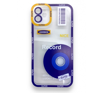 Чехол iPhone 11 (Full Camera/CD Record Белый) Силикон Прозрачный 1.5mm#1872118