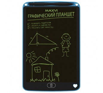 LCD планшет для заметок и рисования Maxvi MGT-01 8,5" синий#1887373