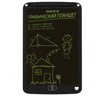 LCD планшет для заметок и рисования Maxvi MGT-01 8,5" черный#1887370