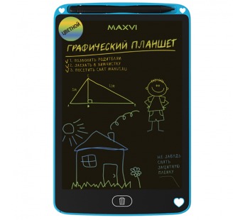 LCD планшет для заметок и рисования Maxvi MGT-01C 8,5" синий#1887367