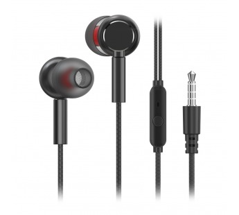 Внутриканальная стерео гарнитура Smartbuy M200, металлич корпус, микрофон, пульт, черная#1875761
