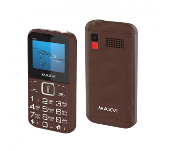 Мобильный телефон Maxvi B200 Brown (2sim/2"/0,3МП/1400mAh)#1872629