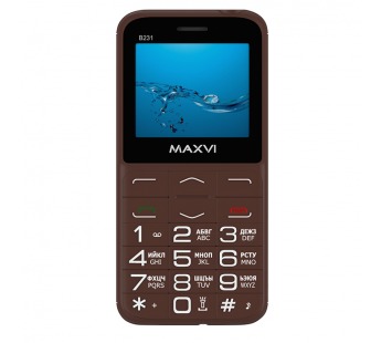 Мобильный телефон Maxvi B231 Brown (2,31"/1,3МП/1400mAh)#1872663