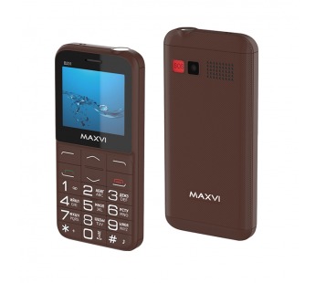 Мобильный телефон Maxvi B231 Brown (2,31"/1,3МП/1400mAh)#1872666