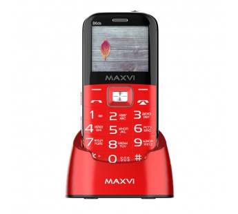 Мобильный телефон MAXVI B6 ds с док станцией Red (2,2"/0,3МП/1400mAh)#1872738