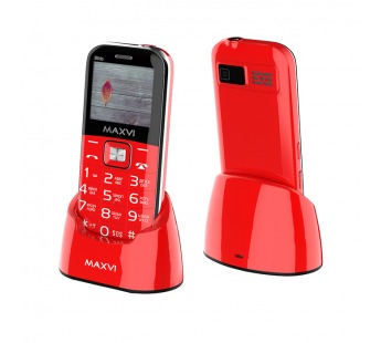 Мобильный телефон MAXVI B6 ds с док станцией Red (2,2"/0,3МП/1400mAh)#1872740
