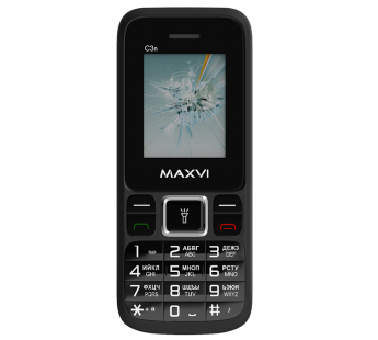 Мобильный телефон Maxvi C3n Black (1,77"/800mAh)#1872598