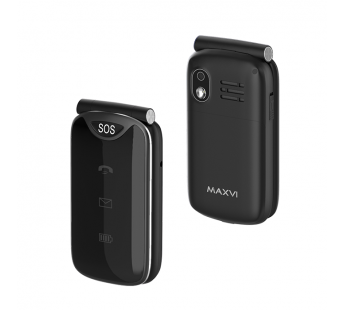 Мобильный телефон Maxvi E6 Black раскладушка (2,4"/1,3МП/1200mAh)#1872521