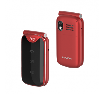 Мобильный телефон Maxvi E6 Red раскладушка (2,4"/1,3МП/1200mAh)#1872536
