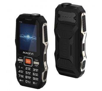 Мобильный телефон Maxvi P100 Black (2,4"/0,5МП/5500mAh)#1872447