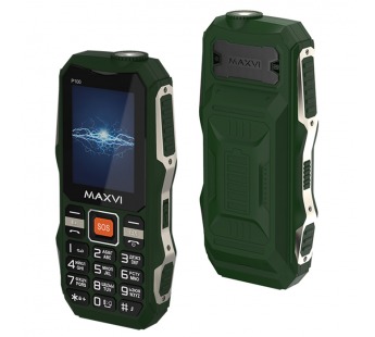 Мобильный телефон Maxvi P100 Green (2,4"/0,5МП/5500mAh)#1872494