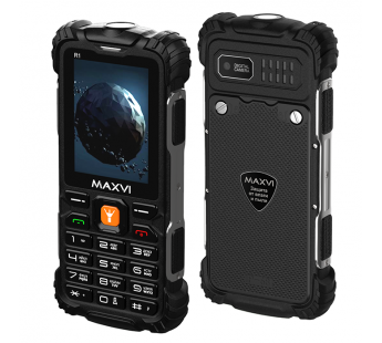 Мобильный телефон MAXVI R1 Black (2,4"/0,3МП/1800mAh/IP68)#1872308