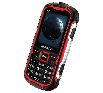 Мобильный телефон MAXVI R2 Red (2,4"/0,3МП/3500mAh/IP68)#1872350