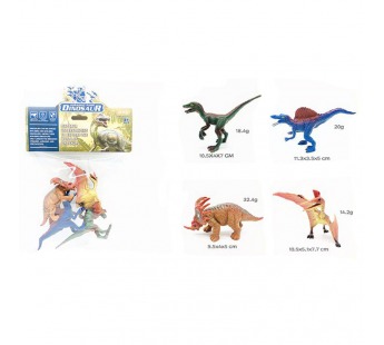 Набор "Динозавры" L01-12 (4шт) в пакете, шт#1873500